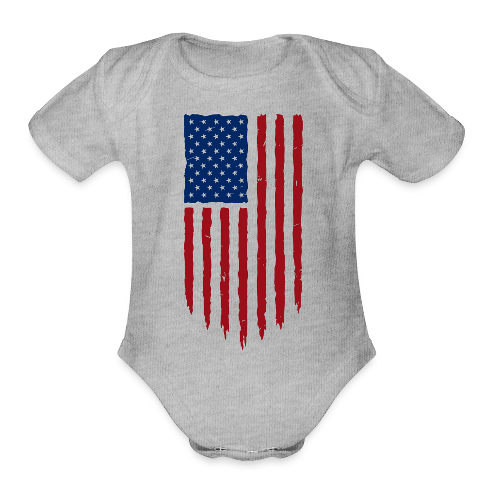 USA flag - Short Sleeve Baby onesie - DS Artwork N Design