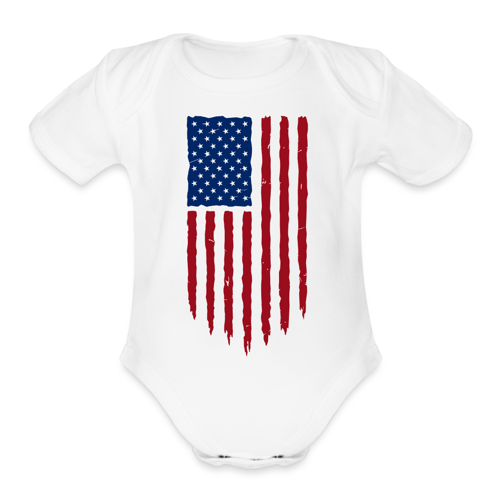 USA flag - Short Sleeve Baby onesie - DS Artwork N Design