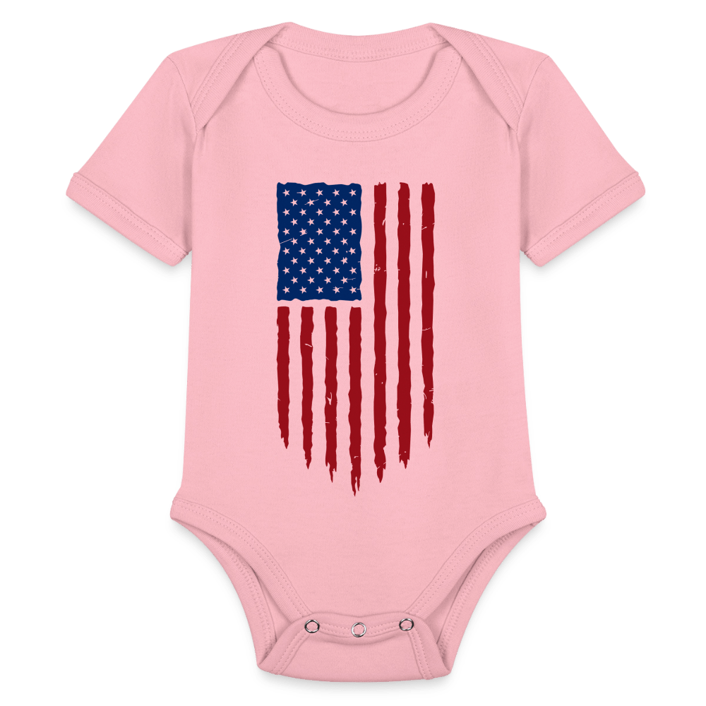 USA flag - Short Sleeve Baby onesie - DS Artwork N Design