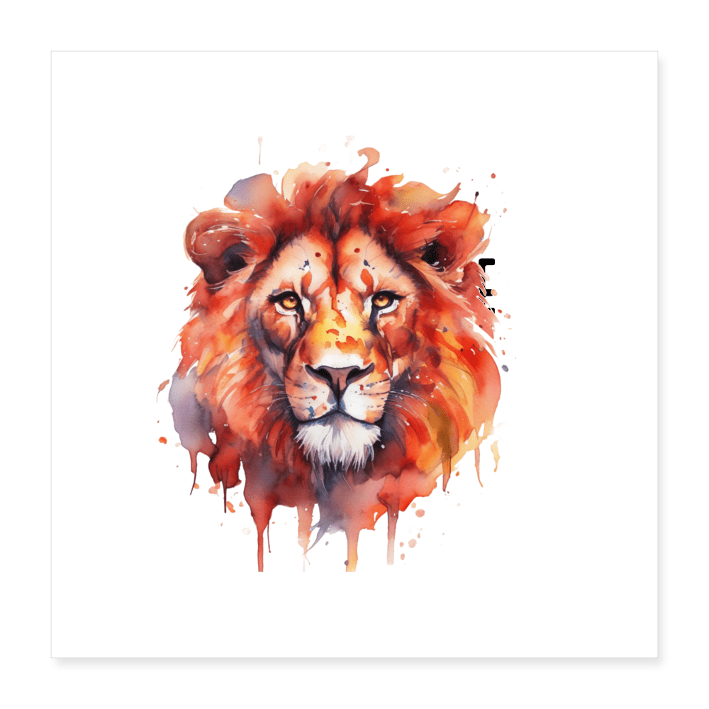 Water color Lion - Poster 16x16 - DS Artwork N Design