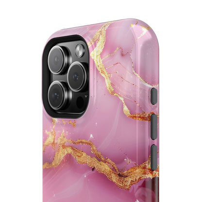 Elegant Marble Phone Case - Pink & Gold