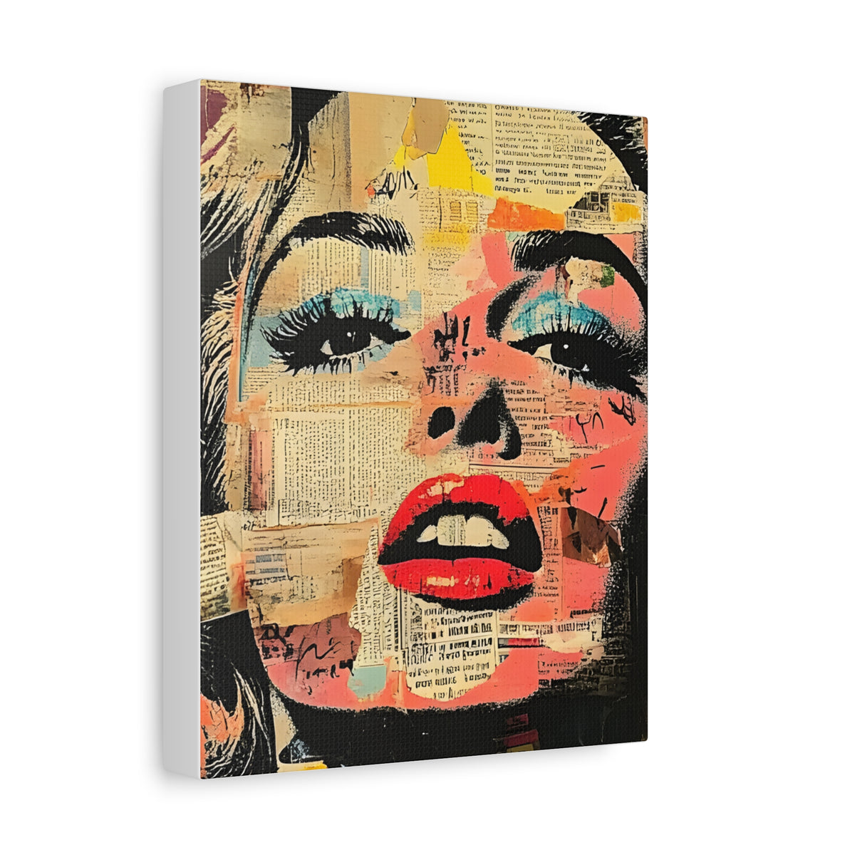 Canvas Wall Art Print, Retro Pop Culture Women 3 - Modern Home Decor, Wall Art, Gift for Art Lovers, Pop Art, Unique Gift for Her