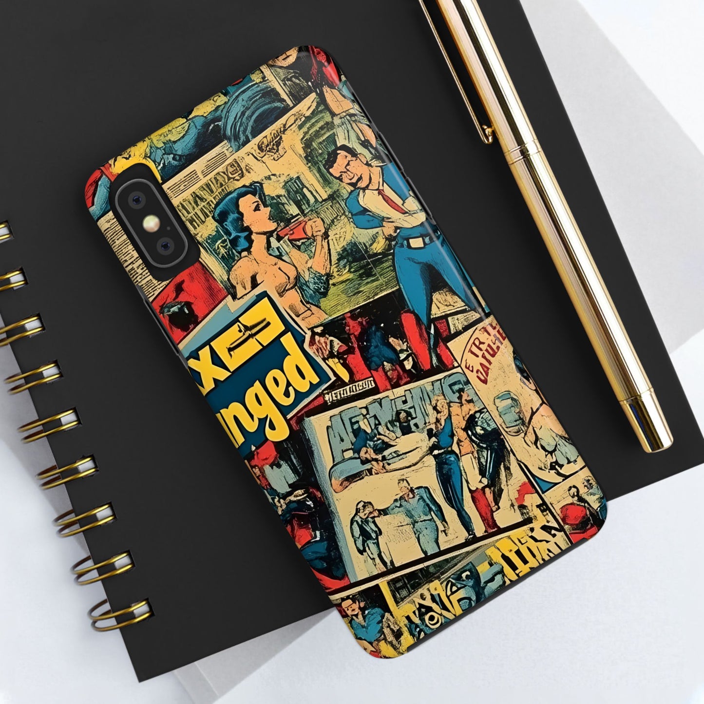 Vintage Comic - Tough Phone Cases, Superhero Phone Covers