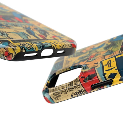 Vintage Comic - Tough Phone Cases, Superhero Phone Covers