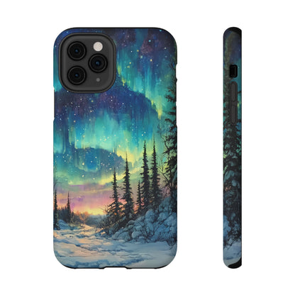 Aurora Borealis Impact-Resistant Phone Case - Durable Protection with Stunning Northern Lights Design