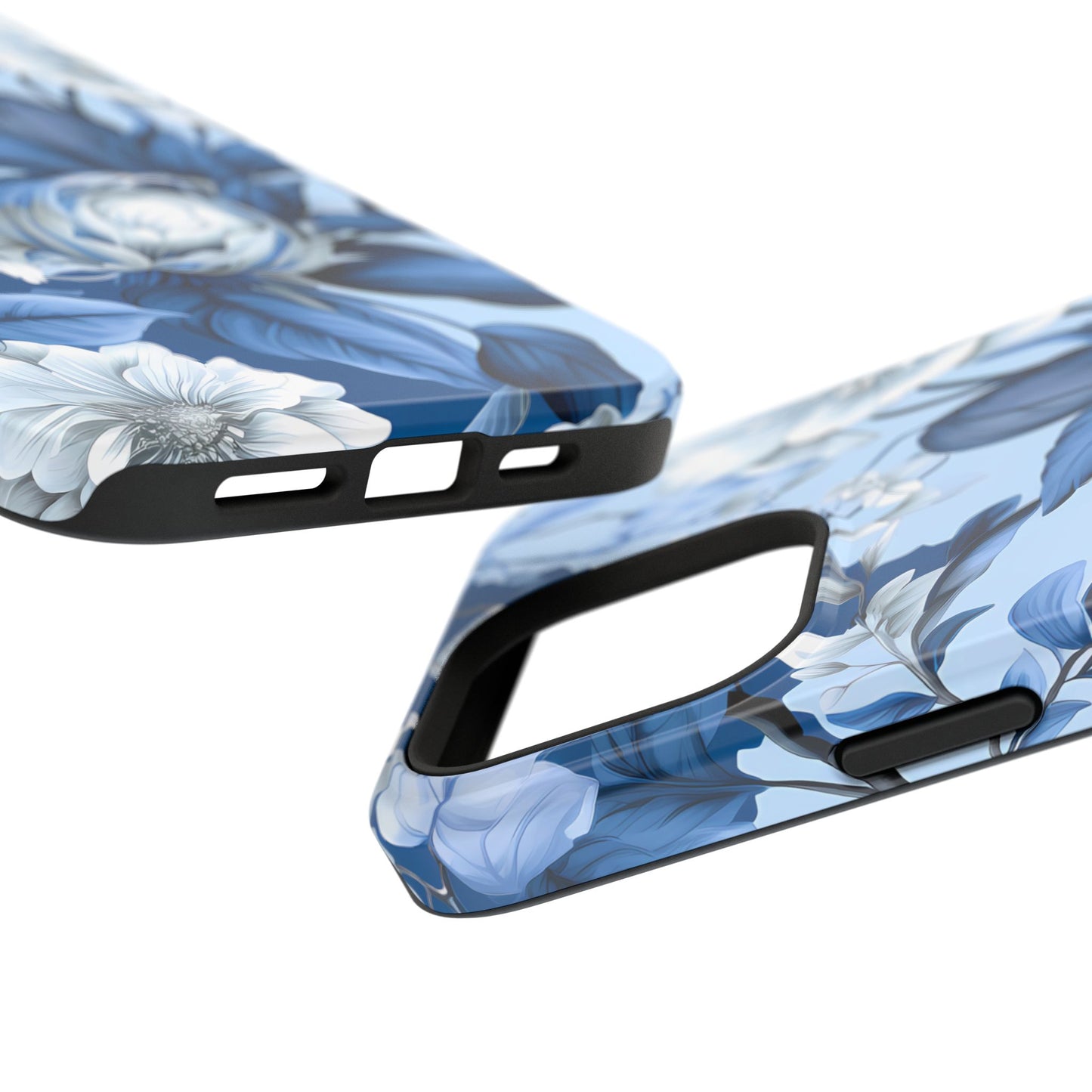 Elegant Blue Floral Phone Case
