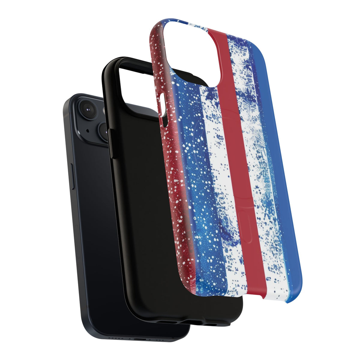 Patriotic Stripes Phone Case | Bold American Flag Design -Tough Magnetic iPhone Cover
