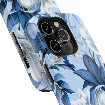 Elegant Blue Floral Phone Case