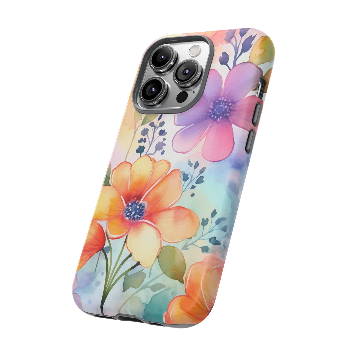 Phone Case - Spring Flower Watercolor Tough Case
