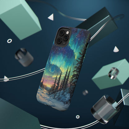 Aurora Borealis Impact-Resistant Phone Case - Durable Protection with Stunning Northern Lights Design