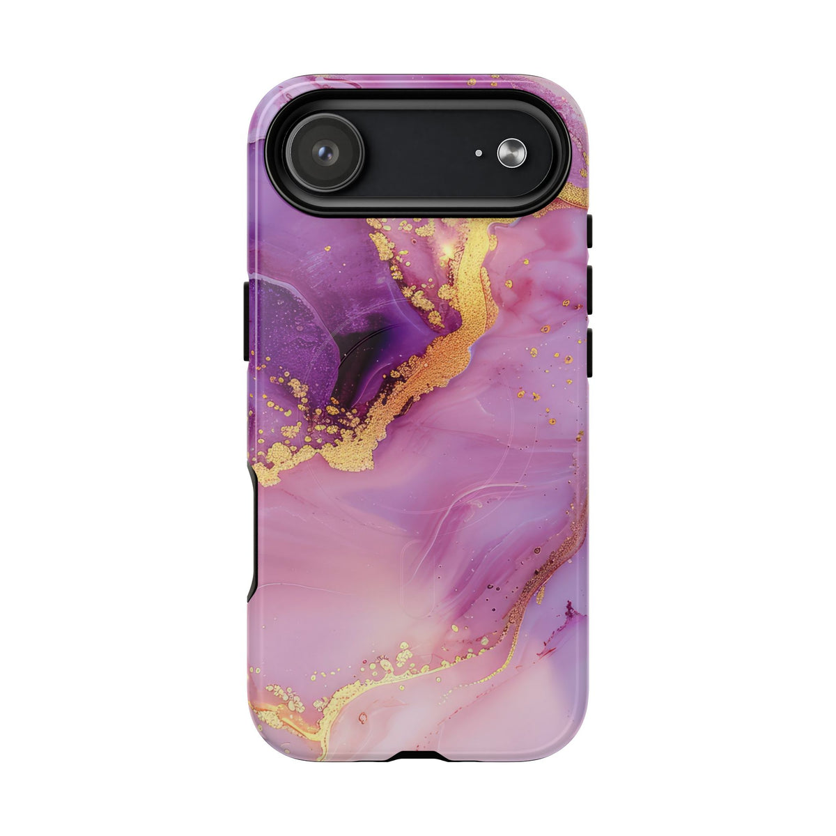 Purple and Gold Marble iPhone Case -Tough Magnetic iPhone Case