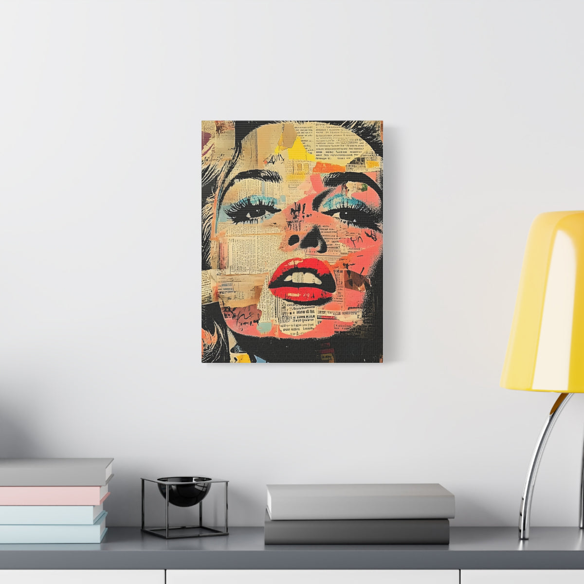 Canvas Wall Art Print, Retro Pop Culture Women 3 - Modern Home Decor, Wall Art, Gift for Art Lovers, Pop Art, Unique Gift for Her