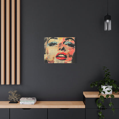 Canvas Wall Art Print, Retro Pop Culture Women 3 - Modern Home Decor, Wall Art, Gift for Art Lovers, Pop Art, Unique Gift for Her