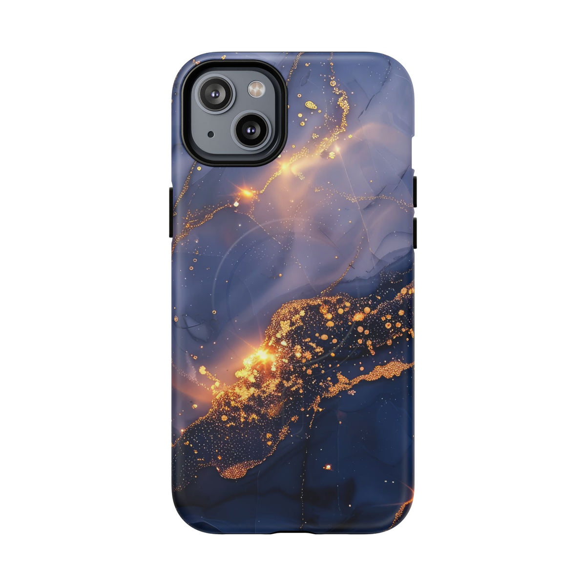 Black and Gold Marble phone case -Tough Magnetic iPhone Case