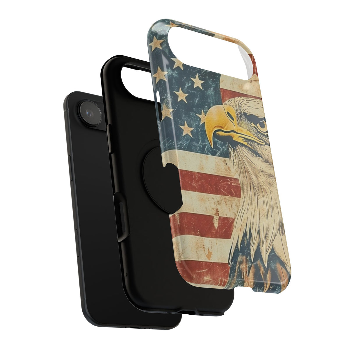 Eagle American Flag Phone Case - Impact-Resistant, Patriotic Design