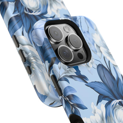 Elegant Blue Floral Phone Case