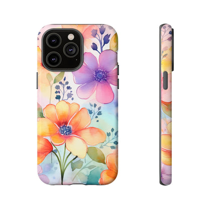 Phone Case - Spring Flower Watercolor Tough Case