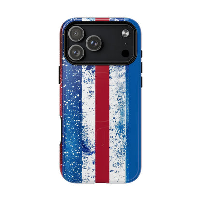 Patriotic Stripes Phone Case | Bold American Flag Design -Tough Magnetic iPhone Cover