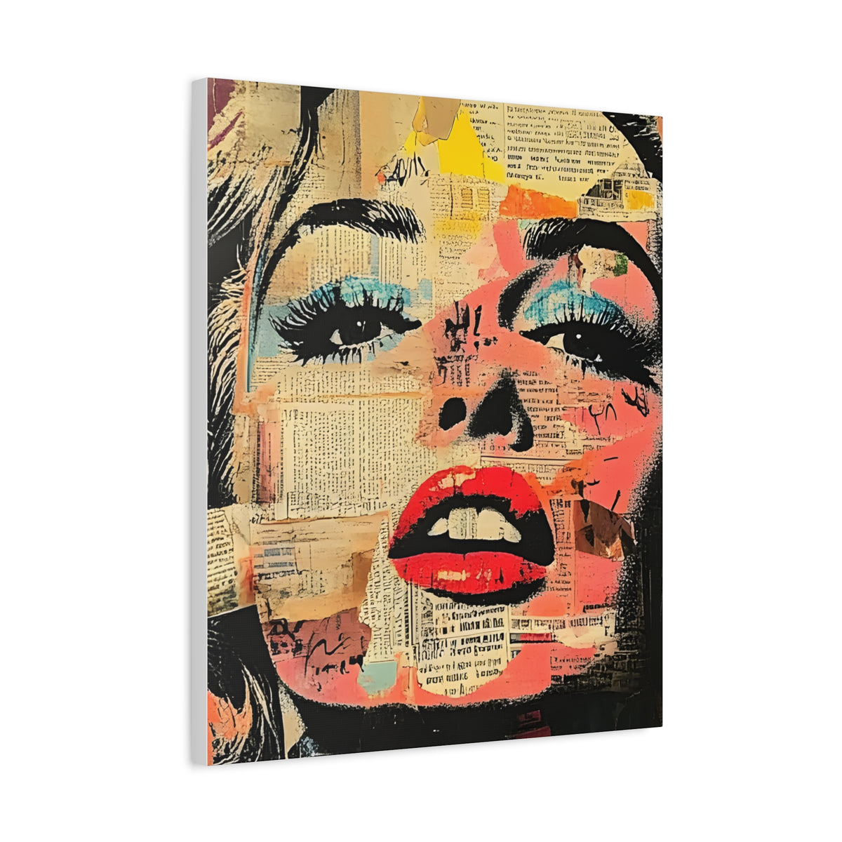 Canvas Wall Art Print, Retro Pop Culture Women 3 - Modern Home Decor, Wall Art, Gift for Art Lovers, Pop Art, Unique Gift for Her