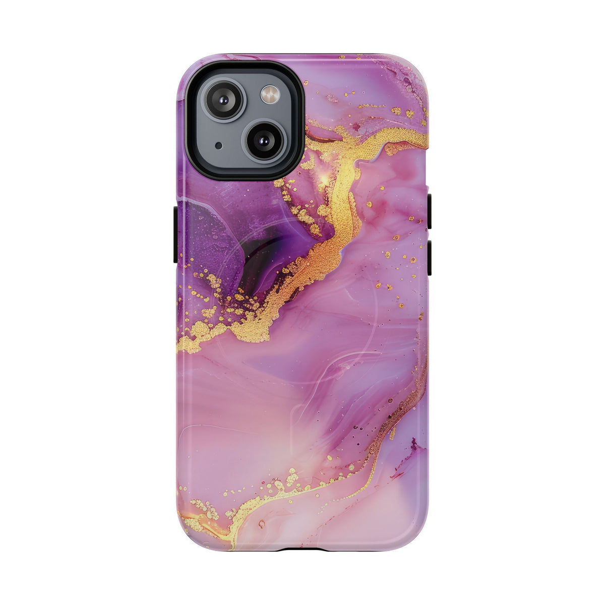Purple and Gold Marble iPhone Case -Tough Magnetic iPhone Case