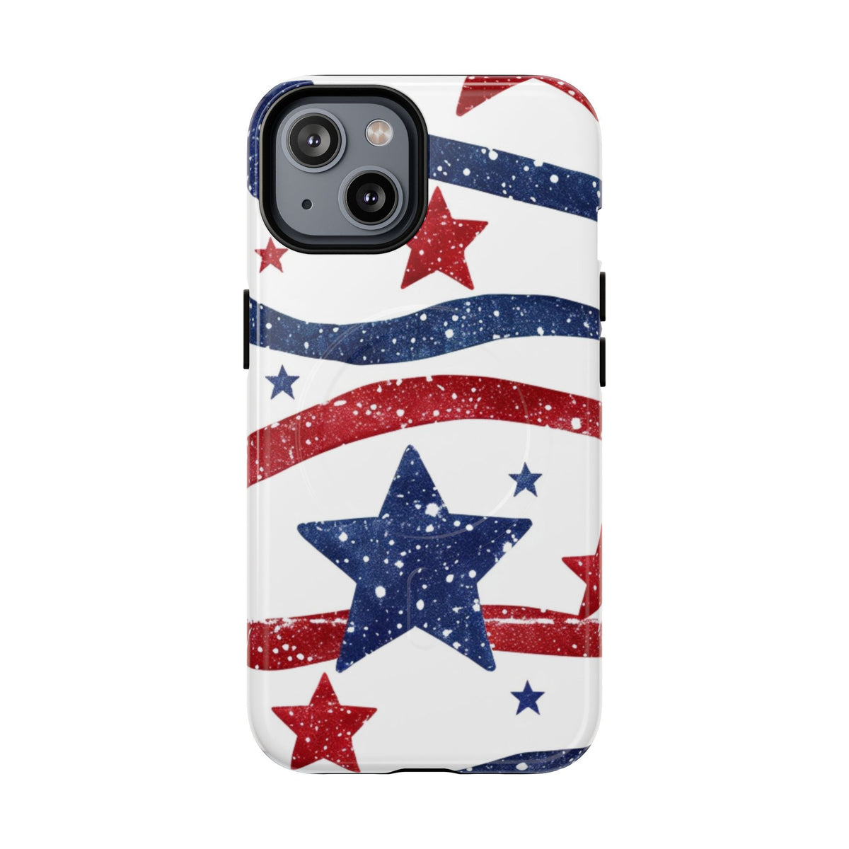 Stars & Stripes Design Impact-Resistant  -Tough Magnetic iPhone Cover