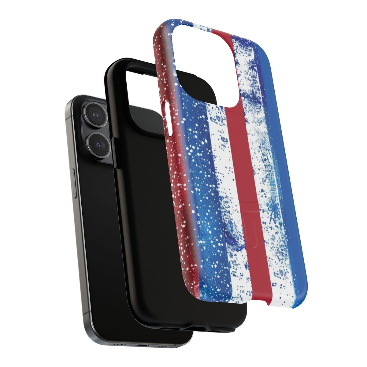 Patriotic Stripes Phone Case | Bold American Flag Design -Tough Magnetic iPhone Cover
