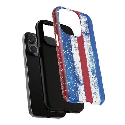 Patriotic Stripes Phone Case | Bold American Flag Design -Tough Magnetic iPhone Cover