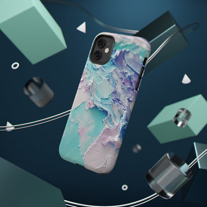 Aqua Abstract Impact-Resistant Phone Case