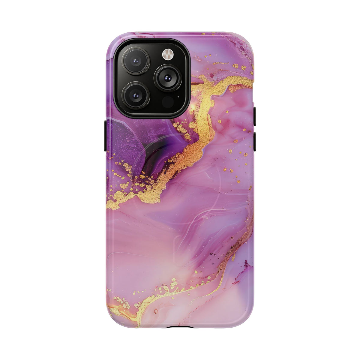 Purple and Gold Marble iPhone Case -Tough Magnetic iPhone Case