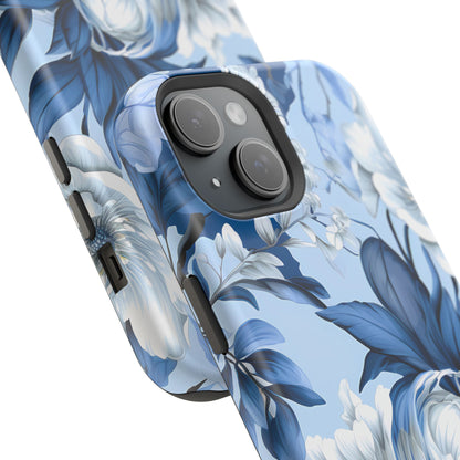 Elegant Blue Floral Phone Case