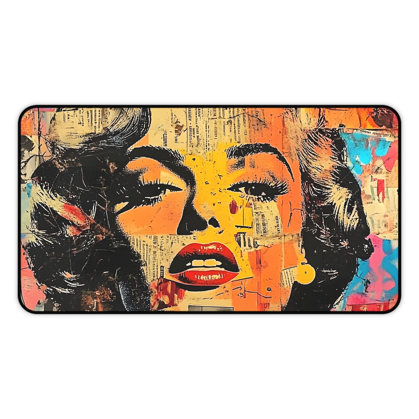 Pop Art Marilyn Desk Mat — Retro Glam Mouse Pad 4
