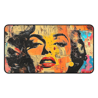 Pop Art Marilyn Desk Mat — Retro Glam Mouse Pad 4