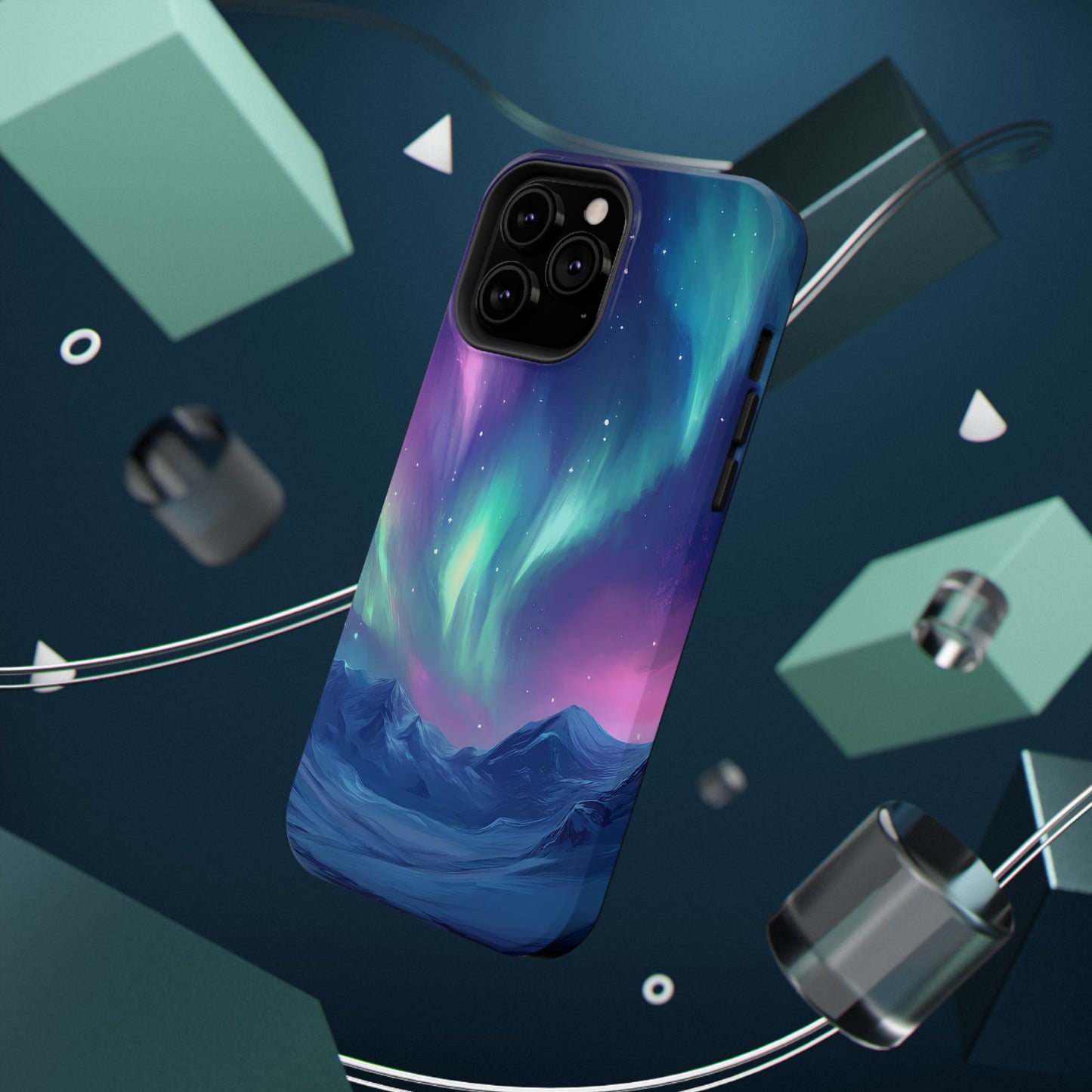 Aurora Borealis Impact-Resistant Phone Case - Colorful Northern Lights Design-2