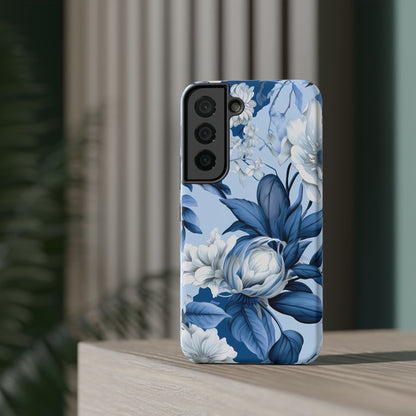 Elegant Blue Floral Phone Case