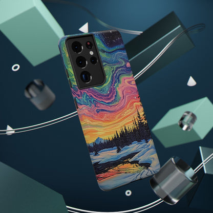 Nature-Inspired Impact-Resistant Phone Case - Vibrant Galaxy Sky Design
