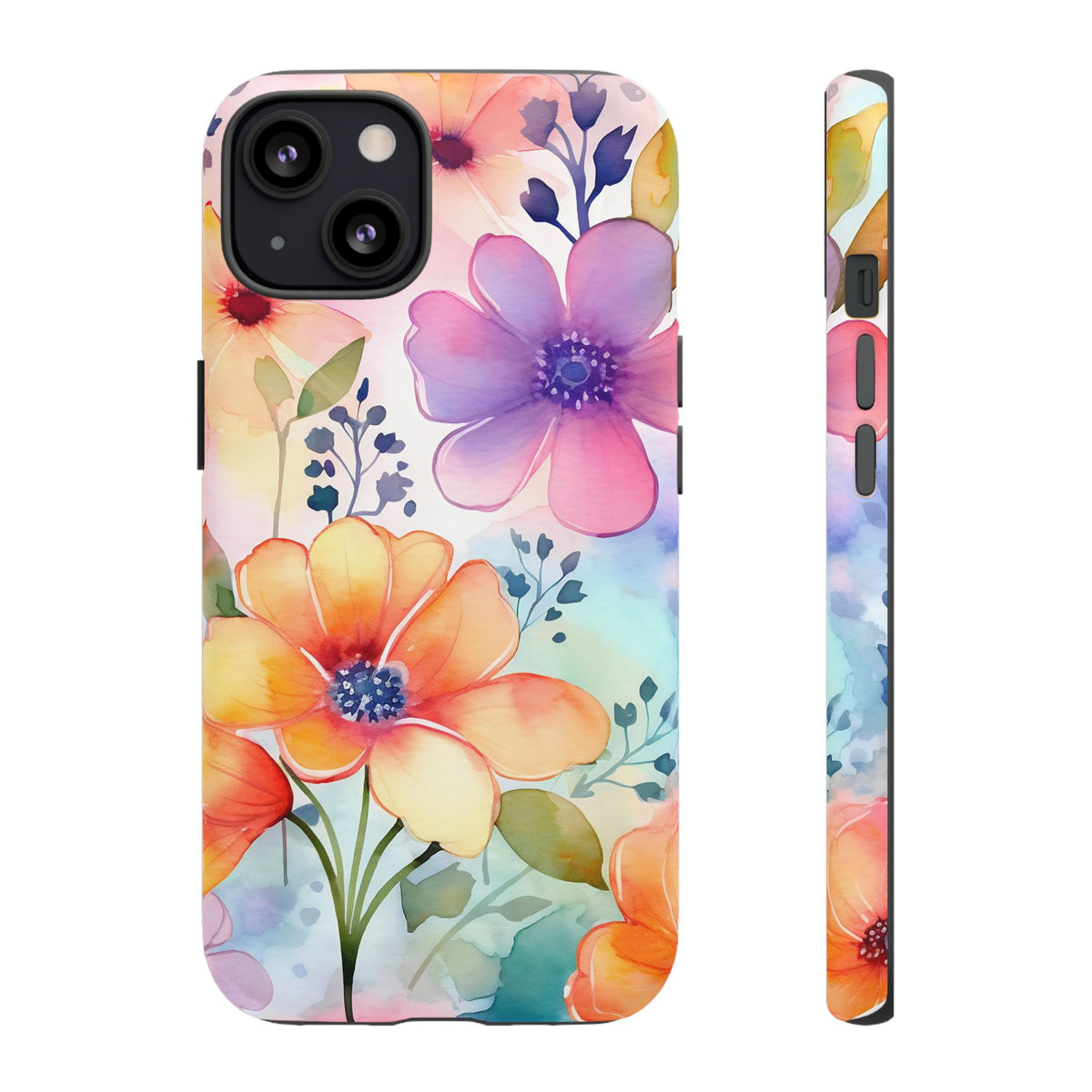 Phone Case - Spring Flower Watercolor Tough Case