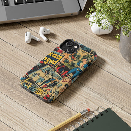 Vintage Comic - Tough Phone Cases, Superhero Phone Covers