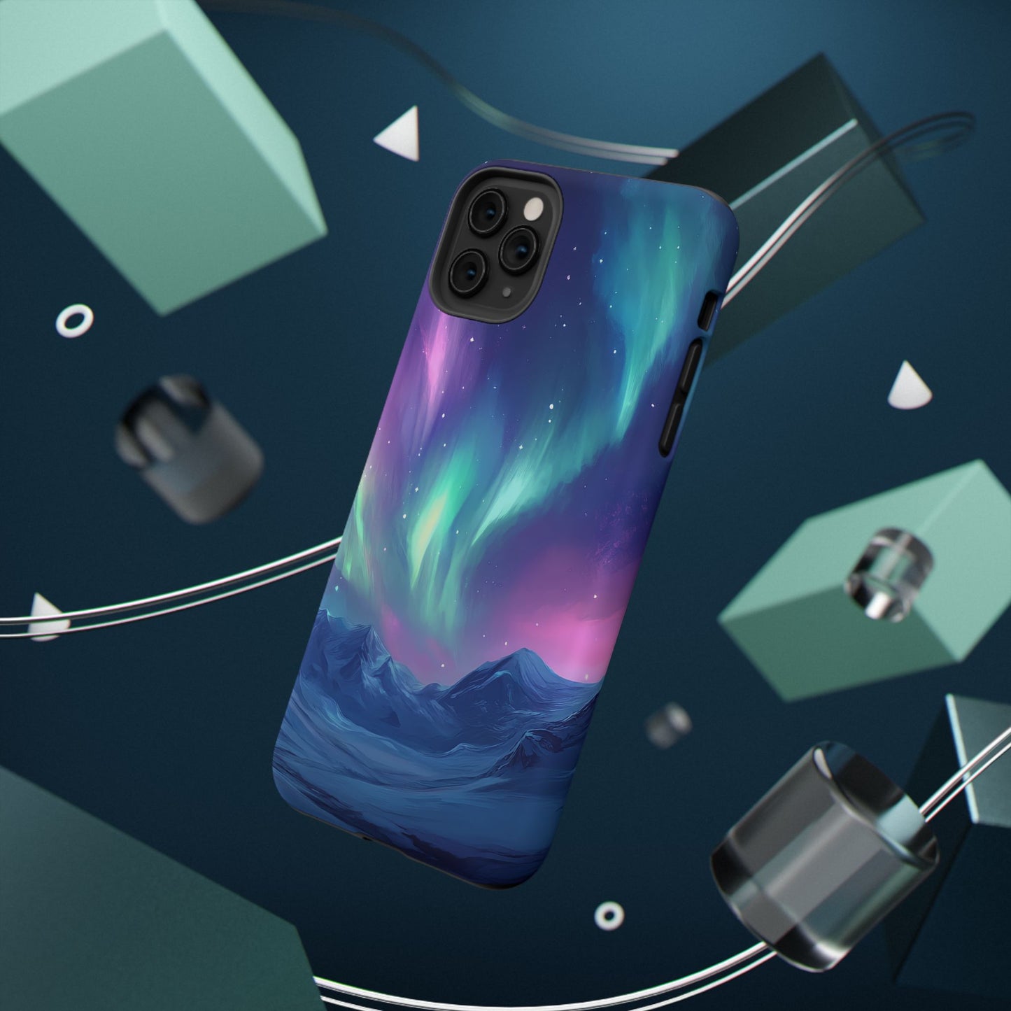 Aurora Borealis Impact-Resistant Phone Case - Colorful Northern Lights Design-2