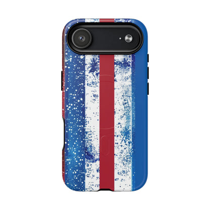 Patriotic Stripes Phone Case | Bold American Flag Design -Tough Magnetic iPhone Cover