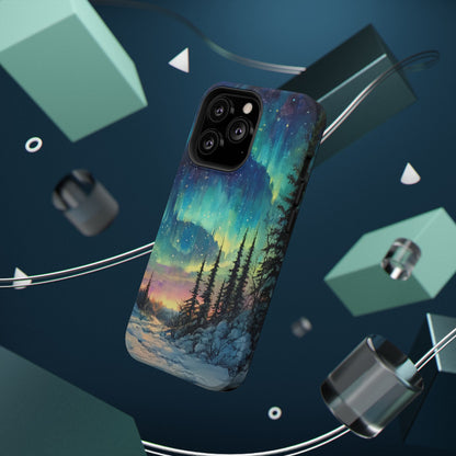 Aurora Borealis Impact-Resistant Phone Case - Durable Protection with Stunning Northern Lights Design
