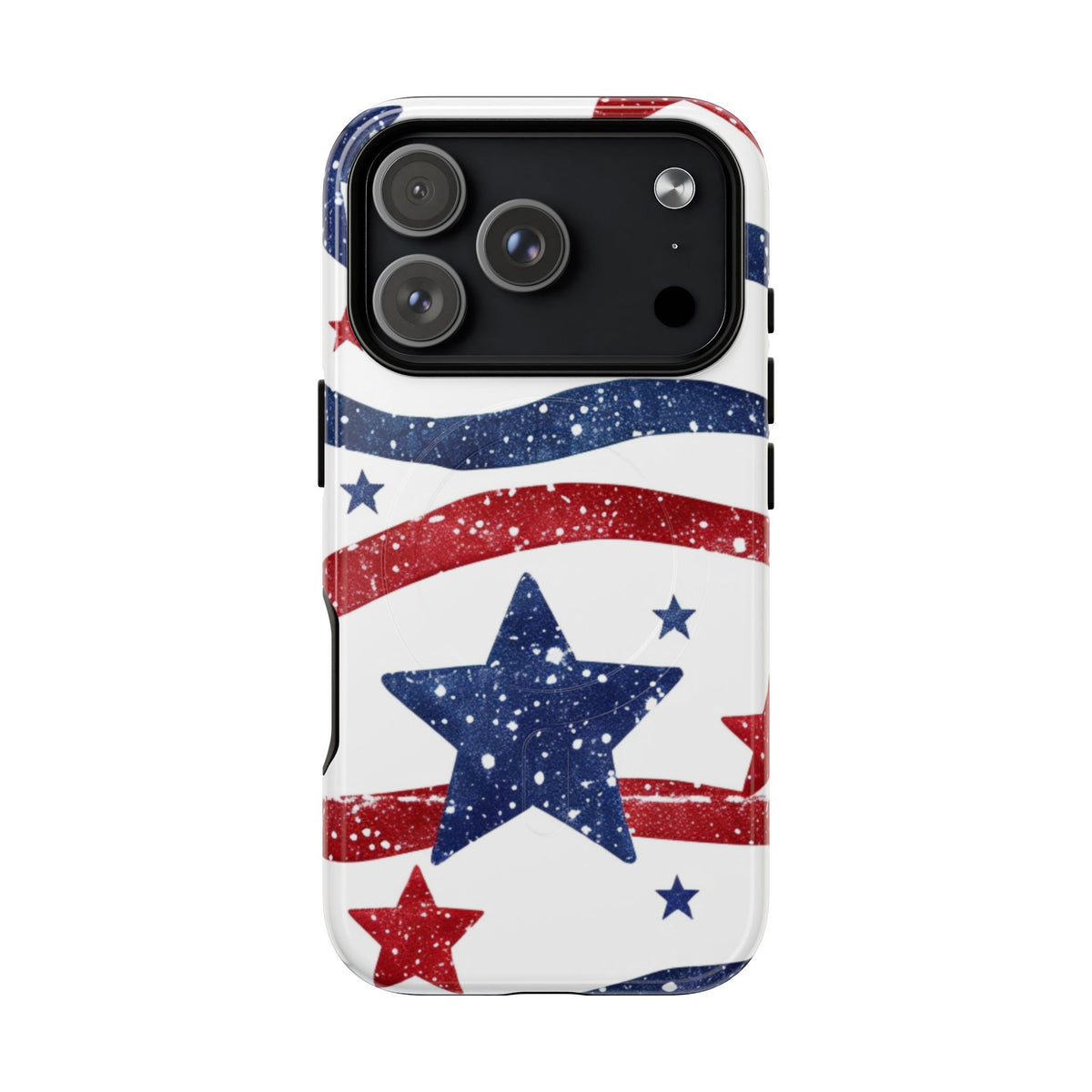Stars & Stripes Design Impact-Resistant  -Tough Magnetic iPhone Cover