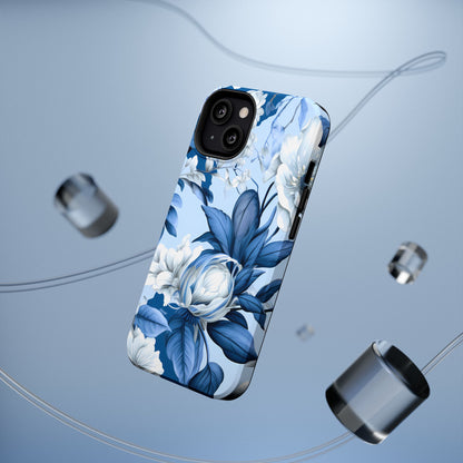 Elegant Blue Floral Phone Case