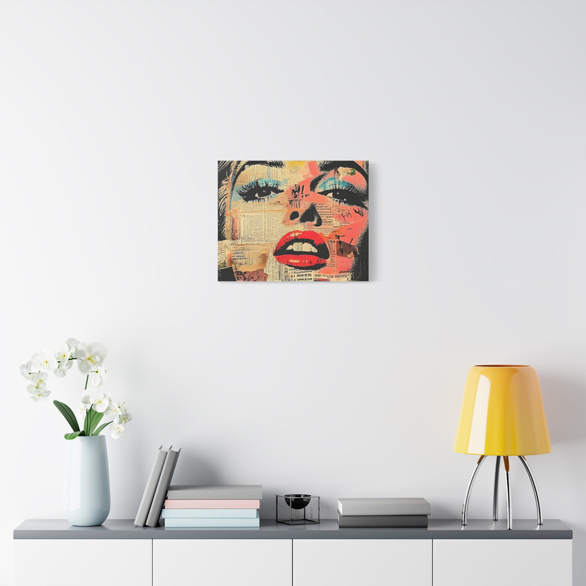 Canvas Wall Art Print, Retro Pop Culture Women 3 - Modern Home Decor, Wall Art, Gift for Art Lovers, Pop Art, Unique Gift for Her