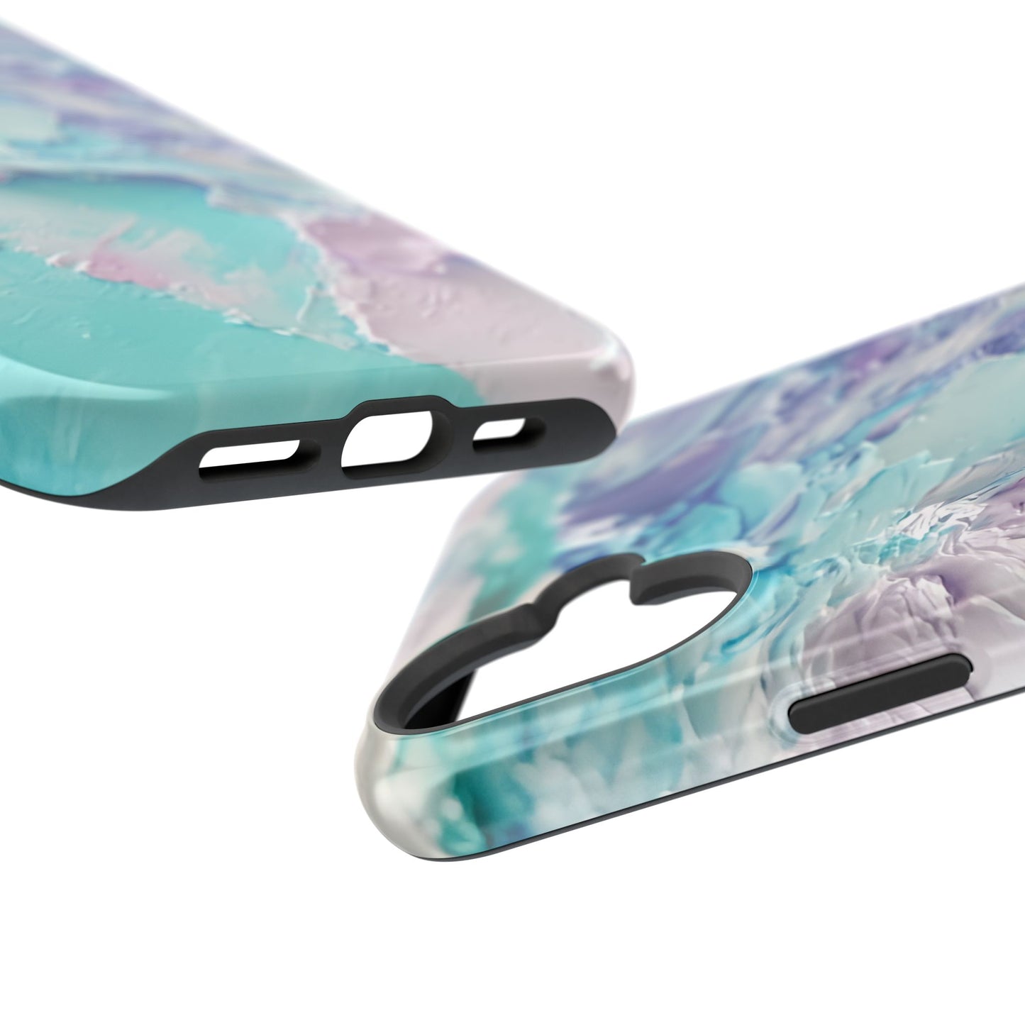 Aqua Abstract Impact-Resistant Phone Case