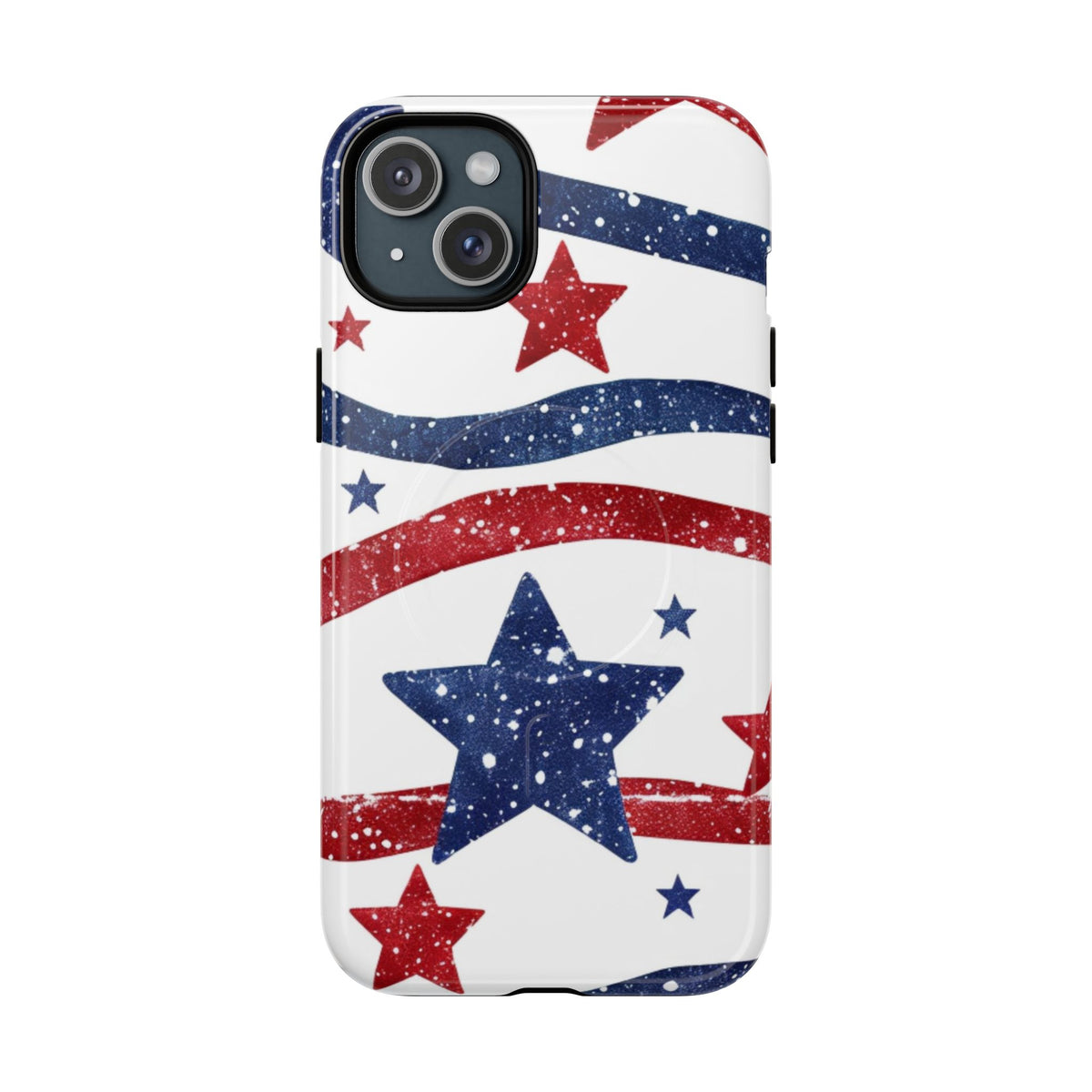 Stars & Stripes Design Impact-Resistant  -Tough Magnetic iPhone Cover