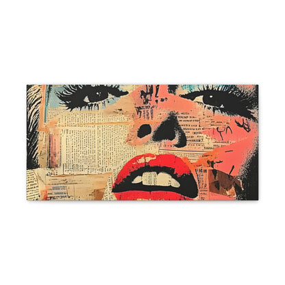 Canvas Wall Art Print, Retro Pop Culture Women 3 - Modern Home Decor, Wall Art, Gift for Art Lovers, Pop Art, Unique Gift for Her