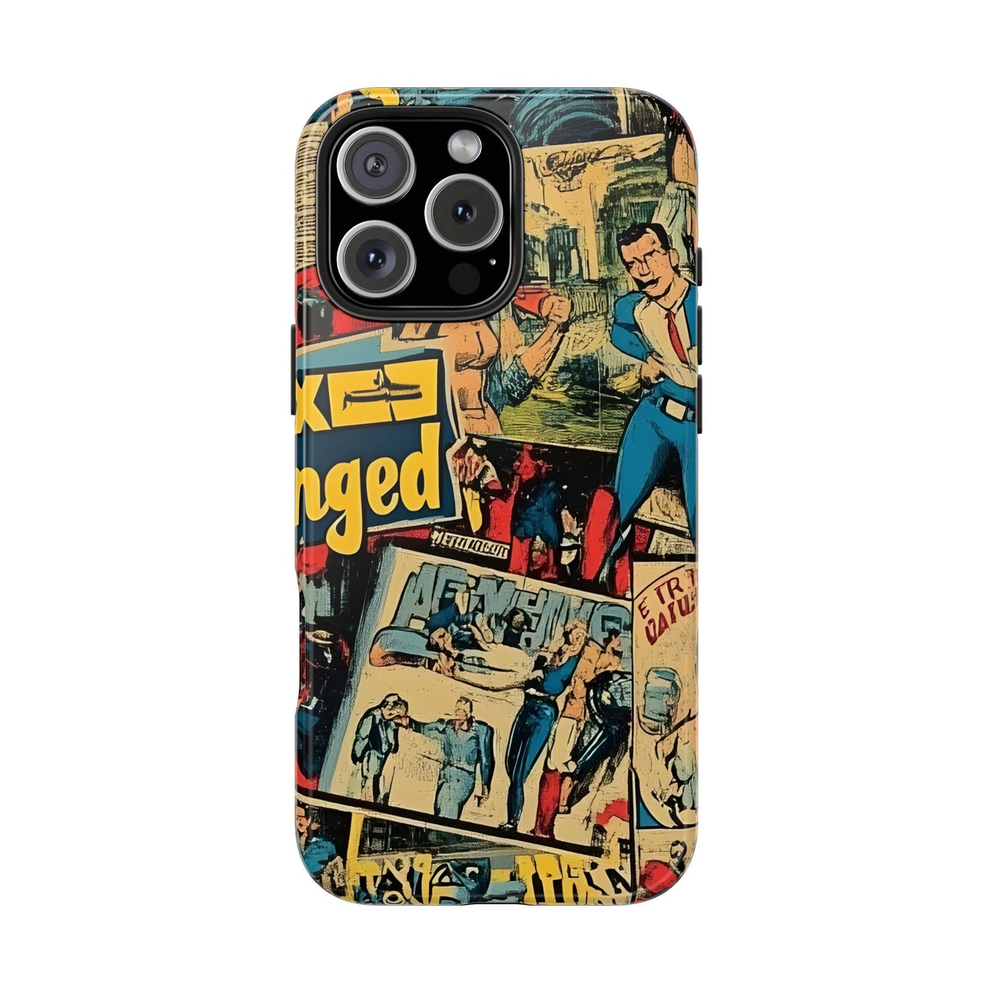 Vintage Comic - Tough Phone Cases, Superhero Phone Covers