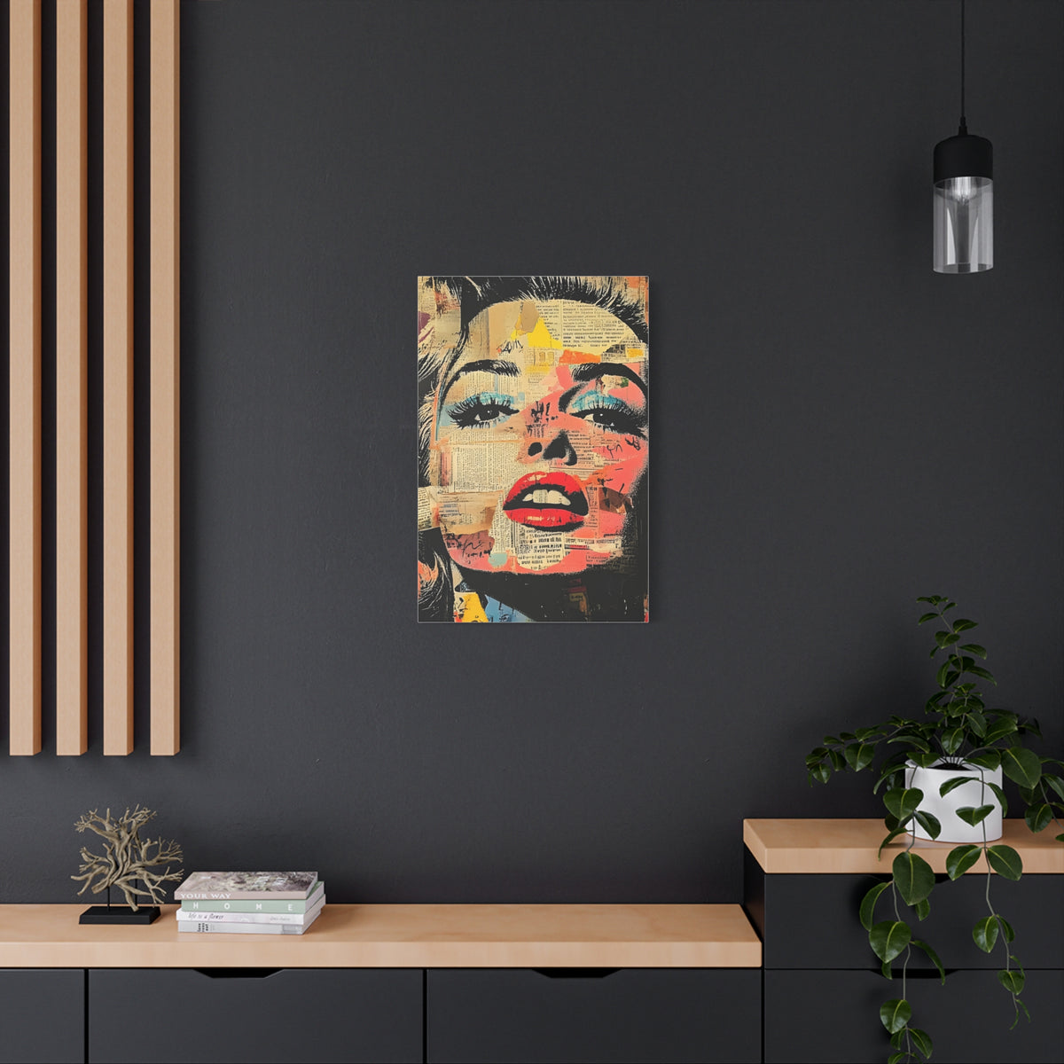 Canvas Wall Art Print, Retro Pop Culture Women 3 - Modern Home Decor, Wall Art, Gift for Art Lovers, Pop Art, Unique Gift for Her