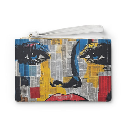 Retro Pop Culture Woman 17 Artistic Clutch Bag