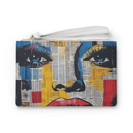 Retro Pop Culture Woman 17 Artistic Clutch Bag